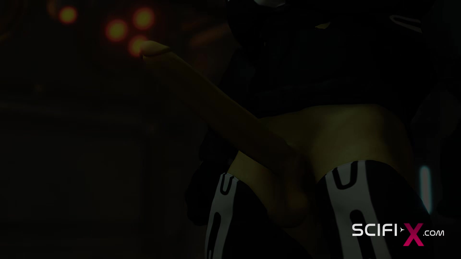 Alien sex in a starship. Female green alien gets fucked by a big monster
