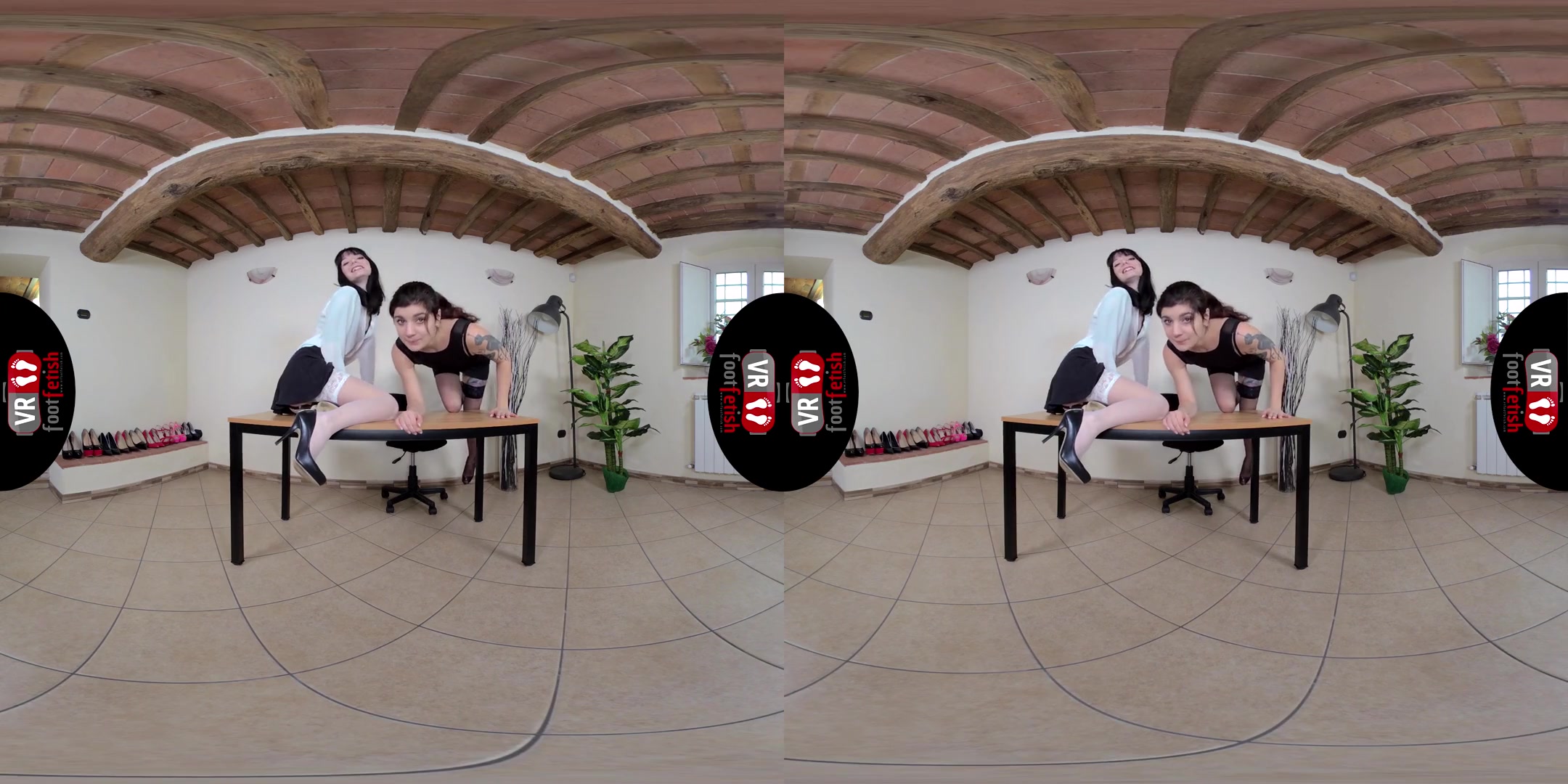 Sensual Lauretta and Lily Take Off Each Other' Clothes and Stockings - Nylons Heels Foot Fetish