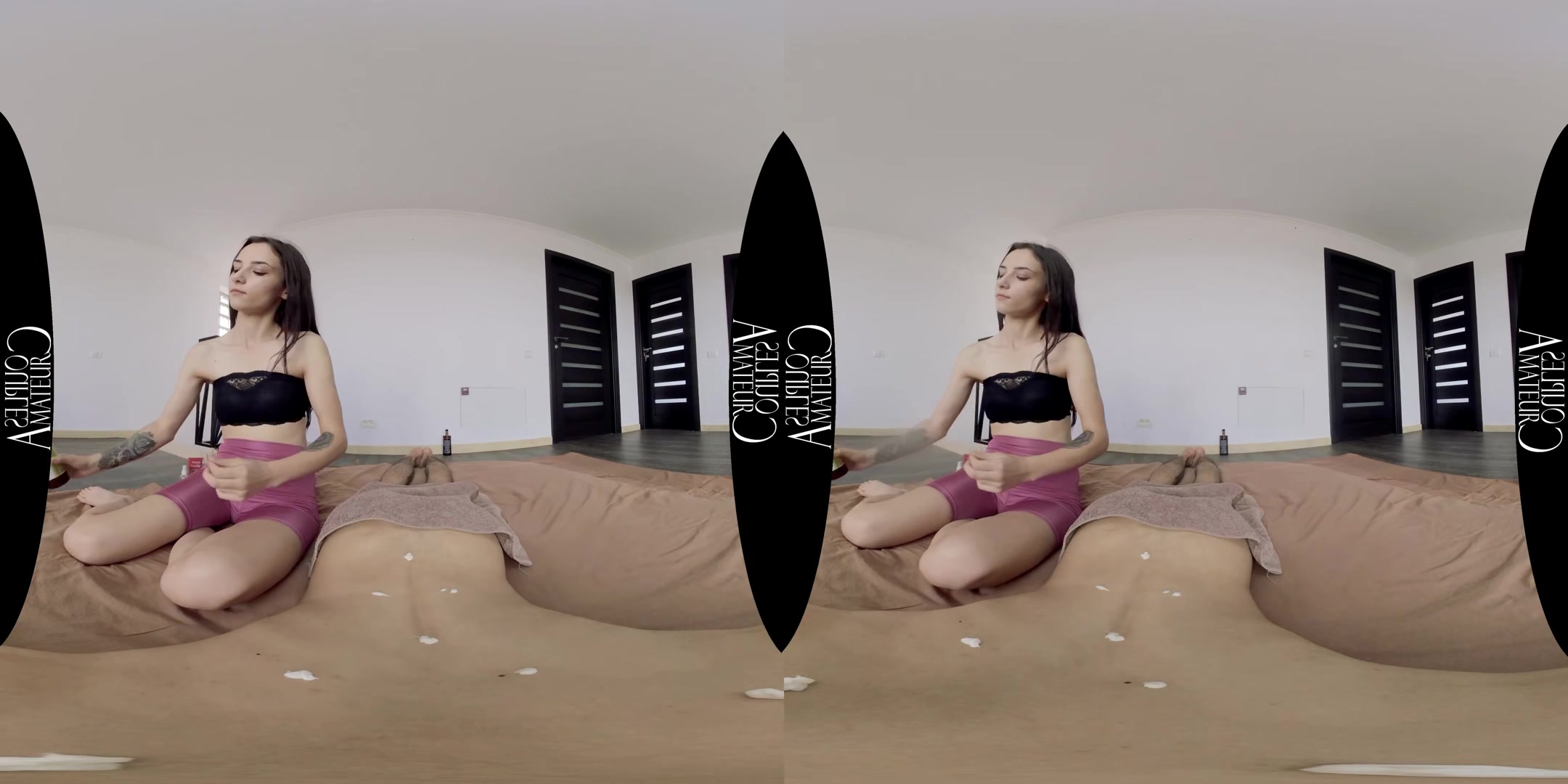 HOT Steamy Massage From A Hot Skinny Brunette - AmateurCouplesVR