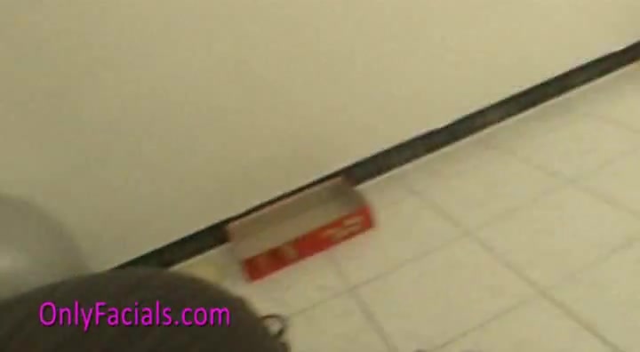 Homemade facial for nasty brunette