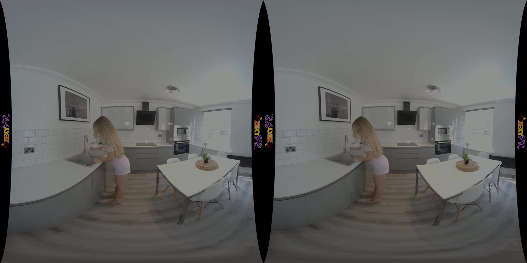 Kitchen Strip featuring Katie Louise - ZexyVR