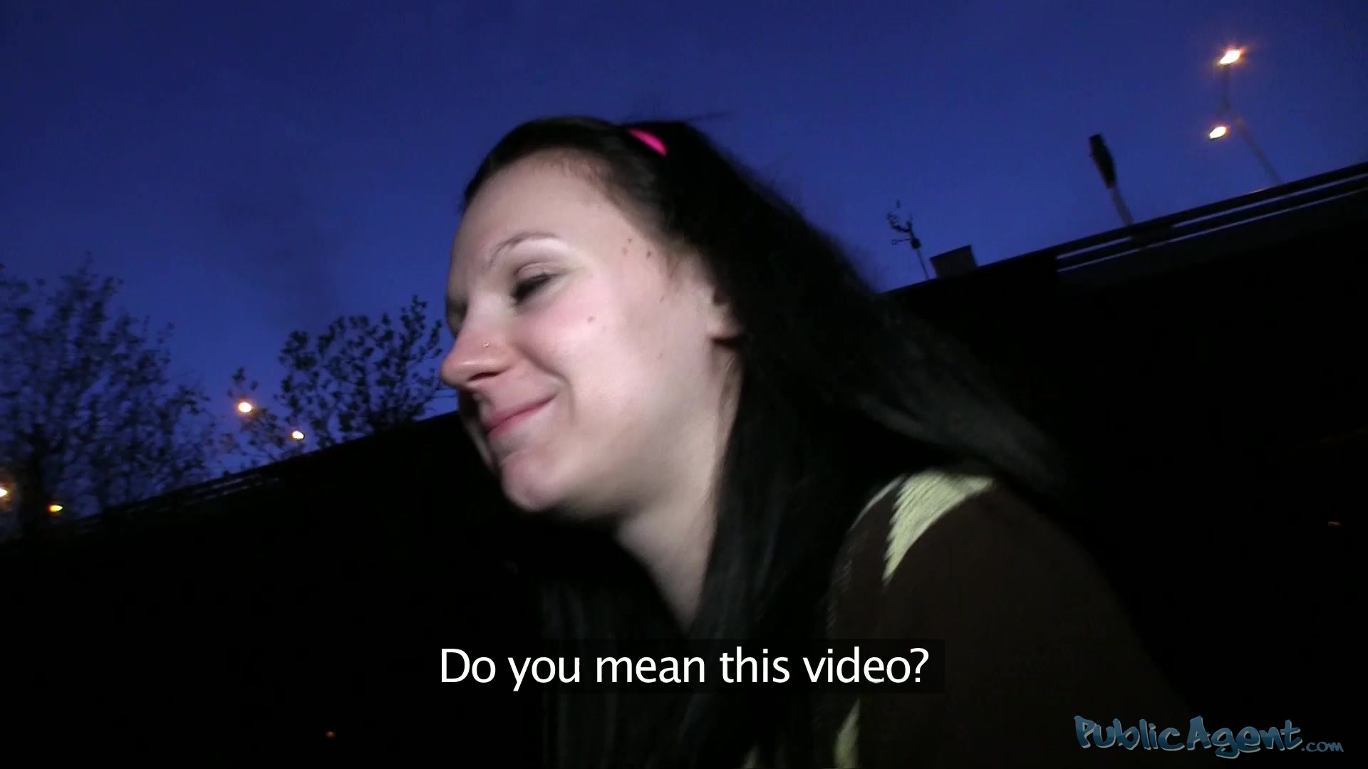 Young brunette amateur touched her pussy under the bridge