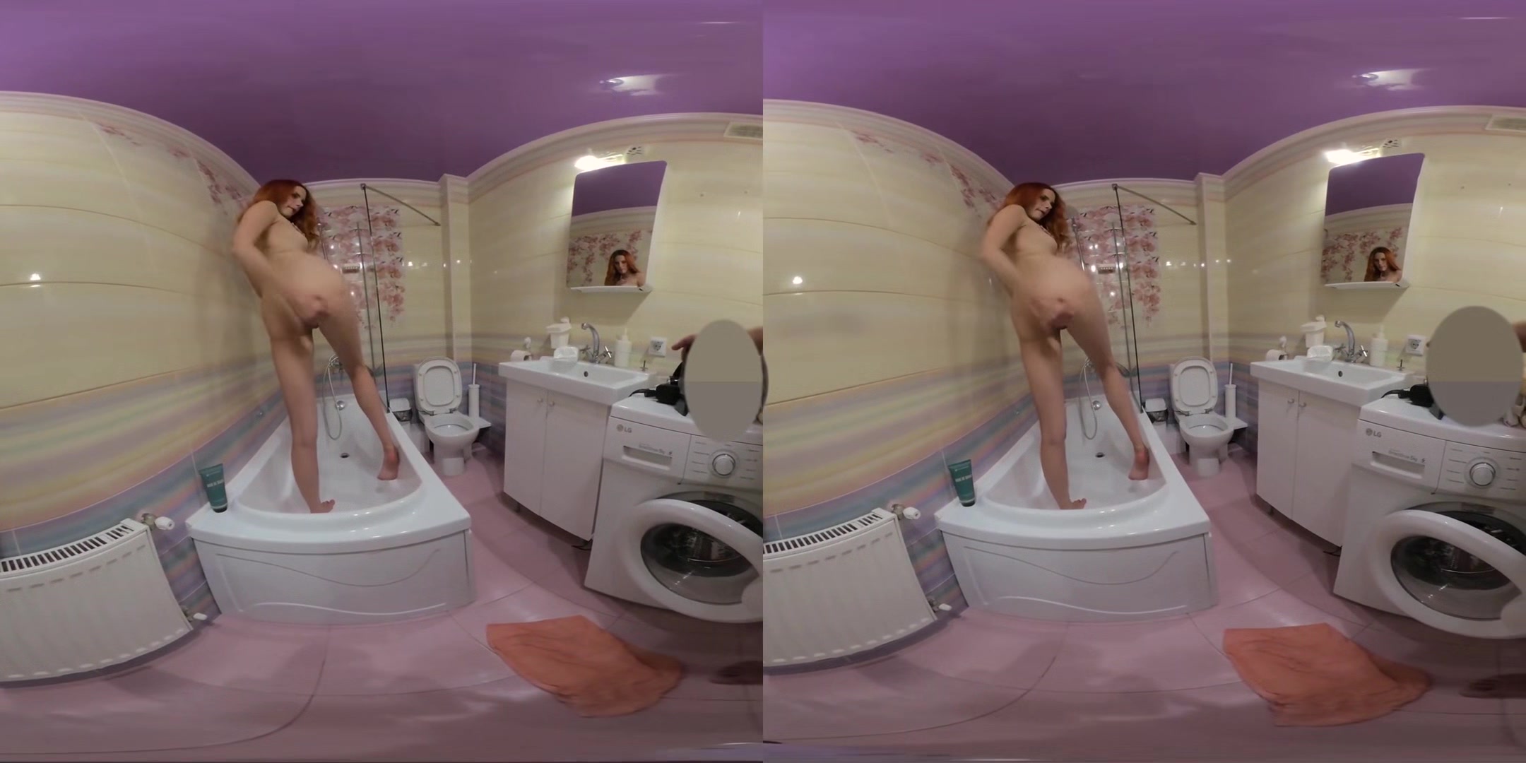 Hot Redhead Teen Anabel P** In Bathroom - Amateur Watersport Voyeur