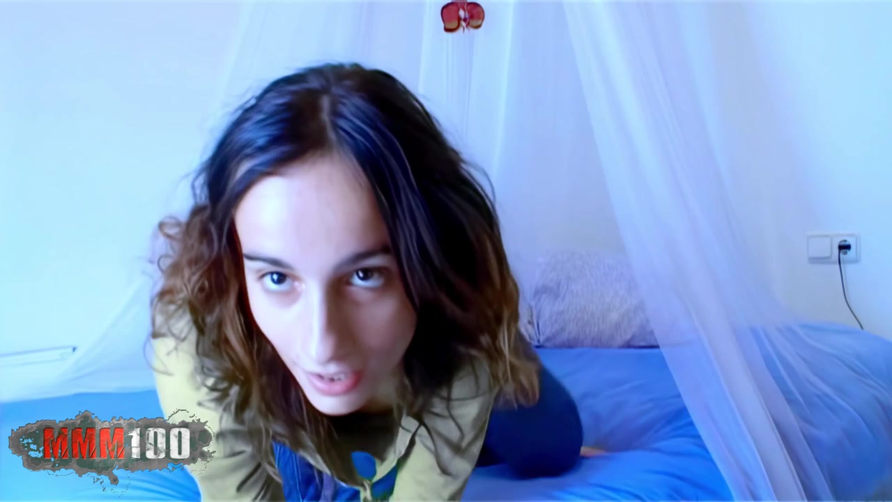 Penelope a beautiful skinny Spanish girl with big tits naked on her webcam - MMM100