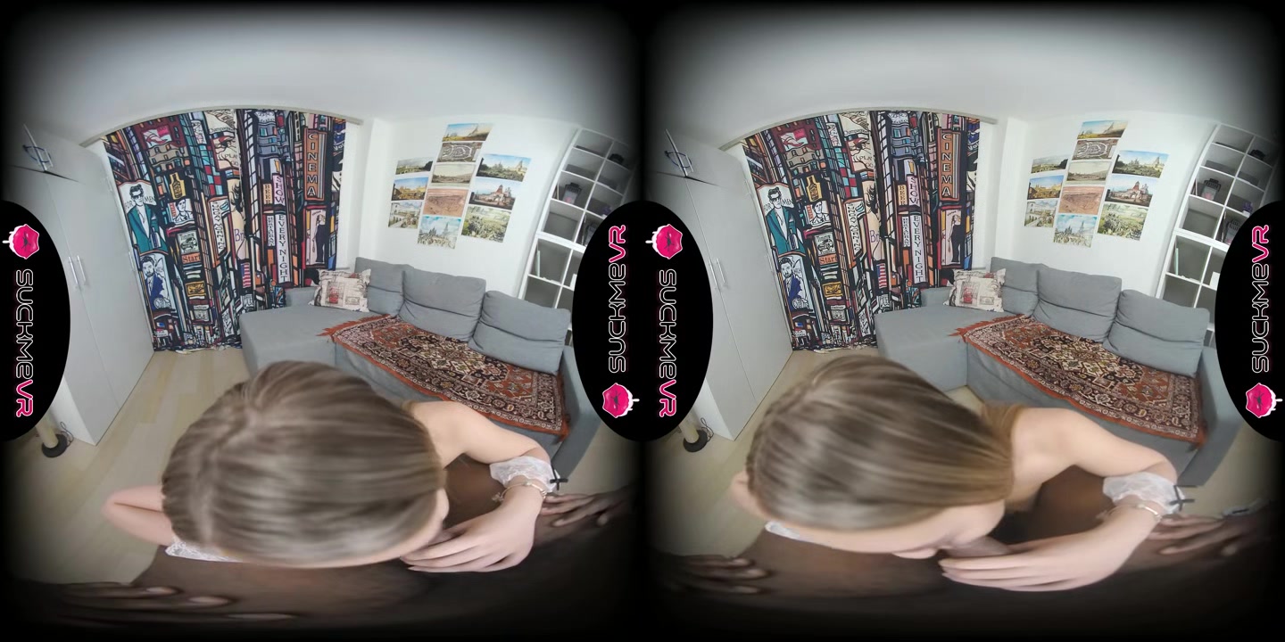Hazel Grace stuffs her sexy mouth with as much cock as she can in VR - SuckMeVR