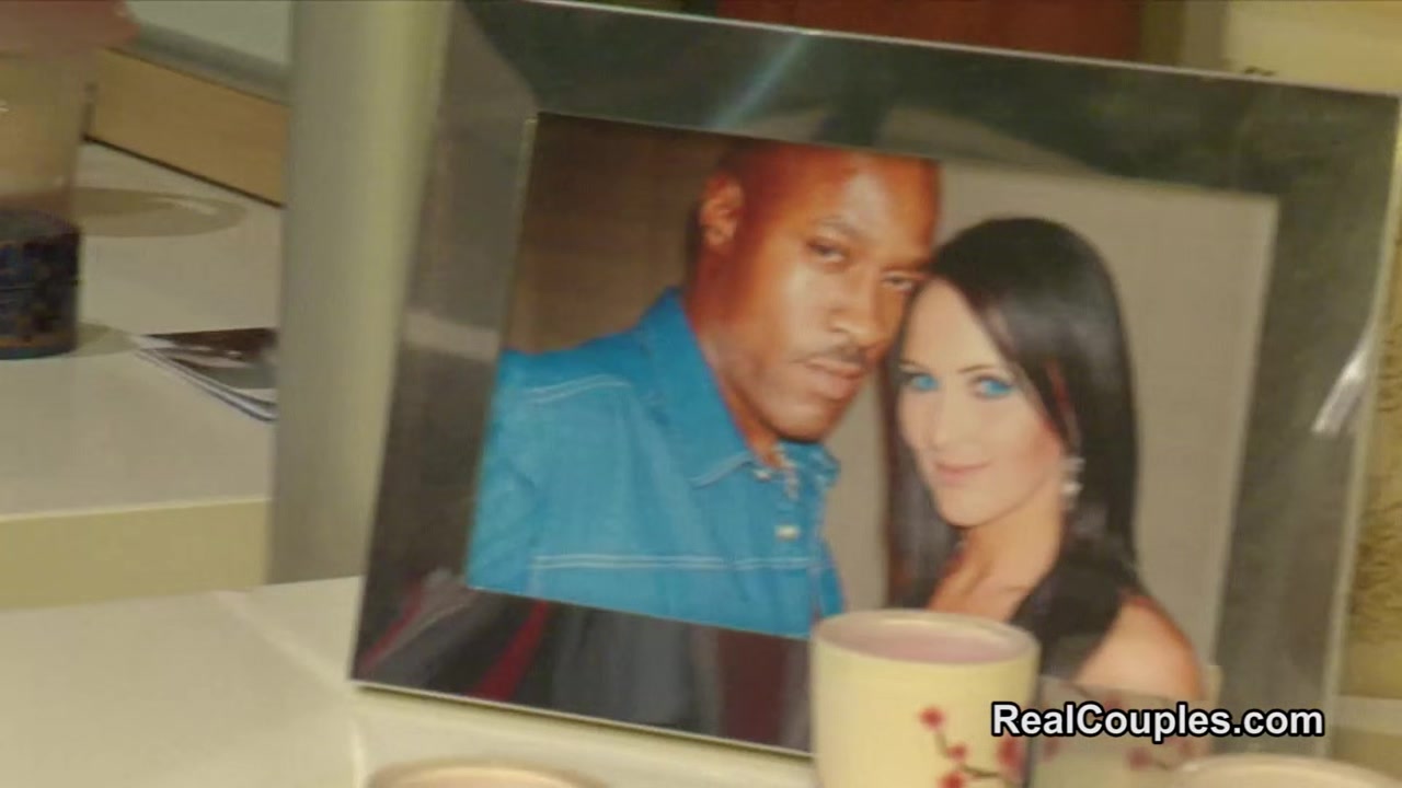 Real interracial couple filmed before and during sex