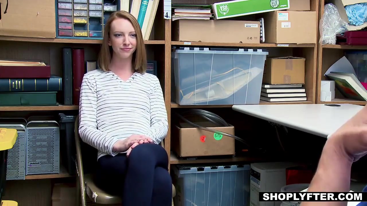 Redhead teen 18+ Arrested And Fucked In The Office