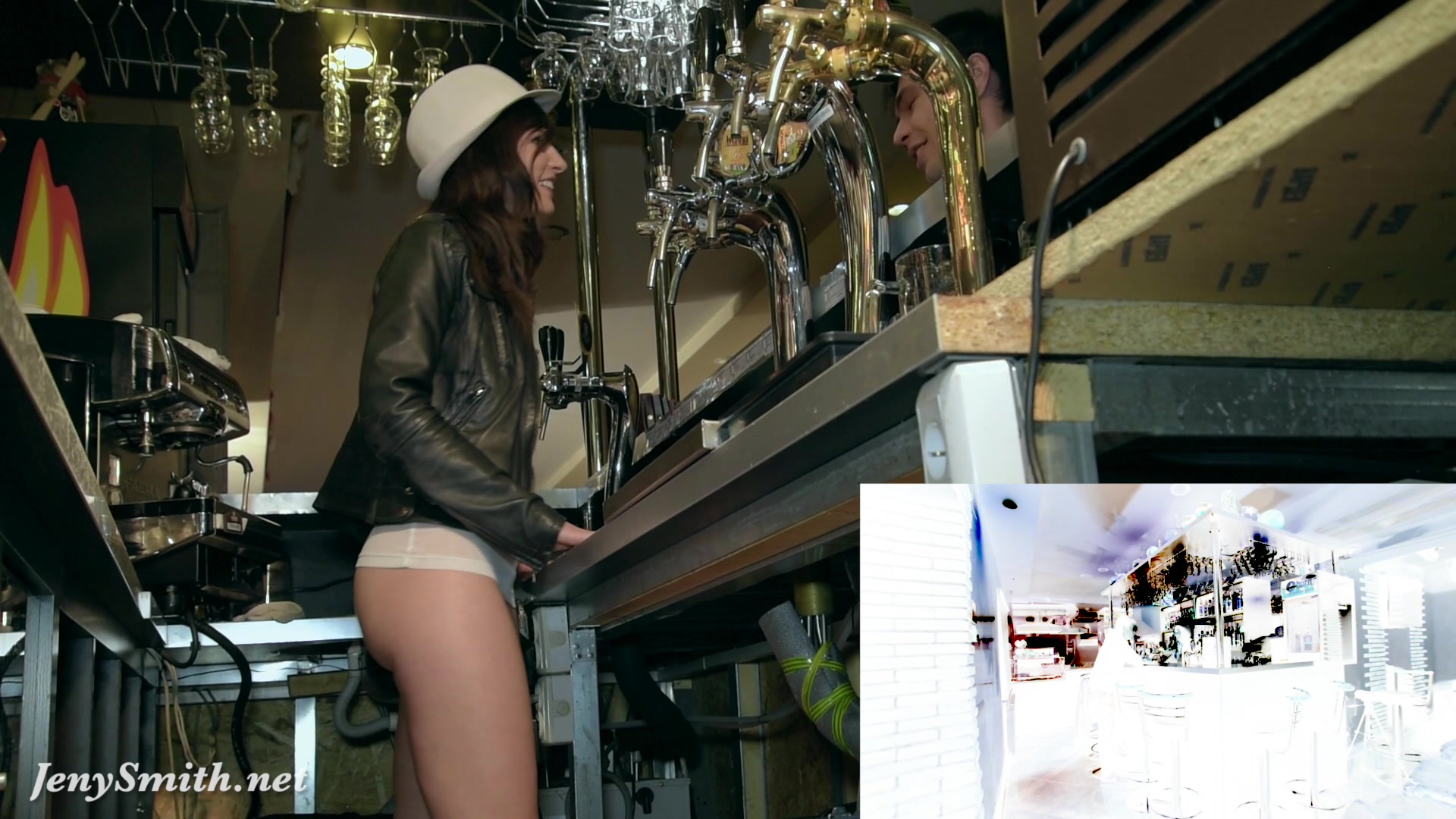 Jeny Smith naked barmaid on duty