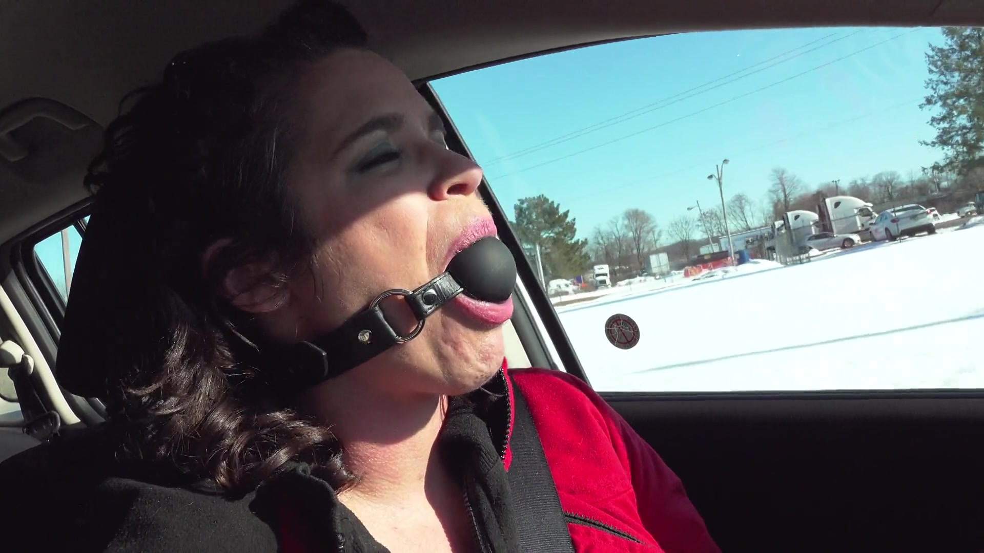Ball Gagged Driving Challenge - Sammi Starfish