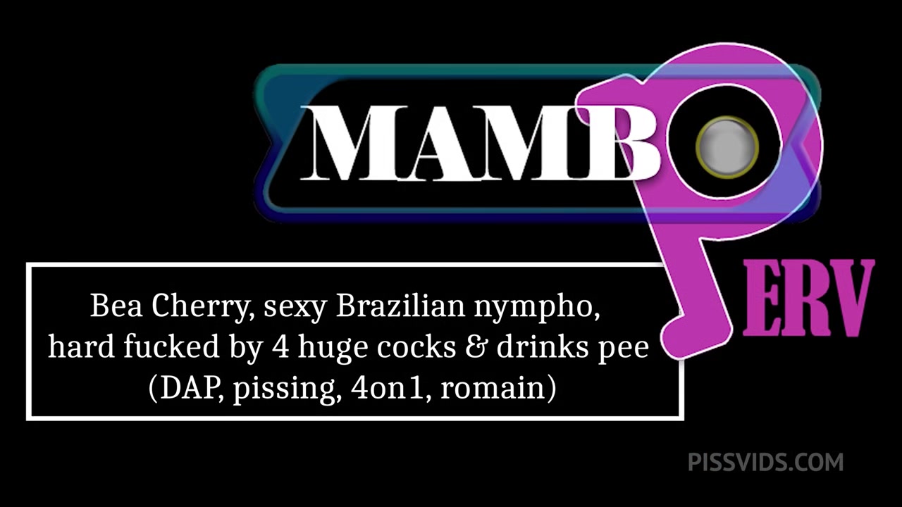 Bea Cherry, Sexy Brazilian Nympho, Hard Fucked By 4 Huge Cocks