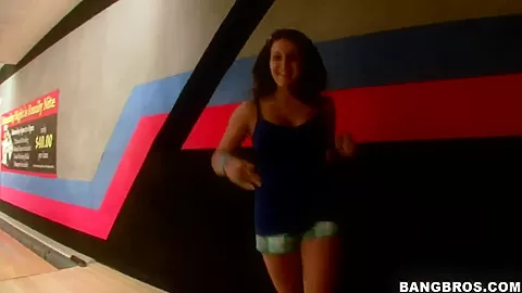 Jessica Moore and her girlfriend playing bowling