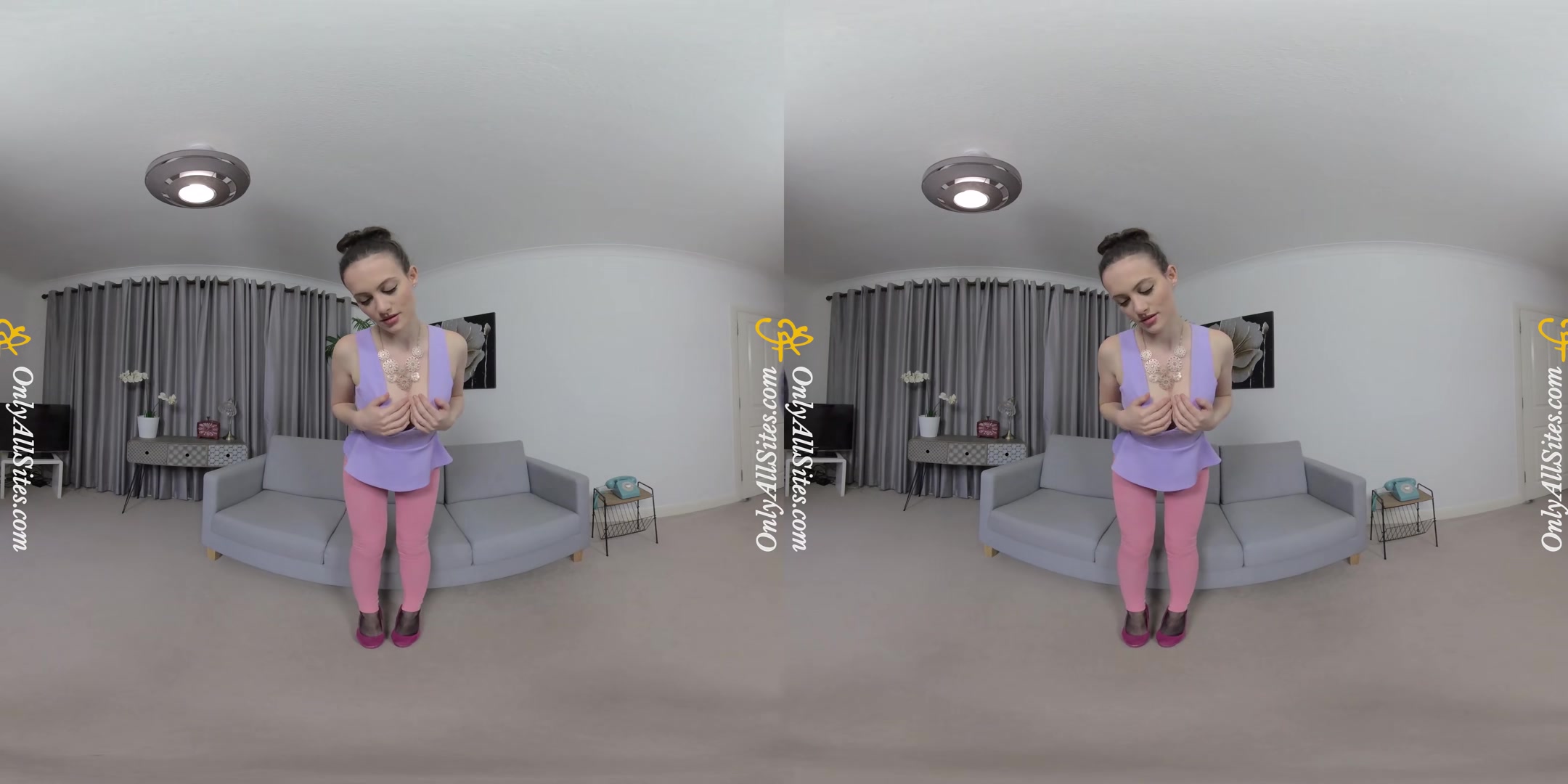 Jamie Jones - Pink Pantyhose - OnlyTease