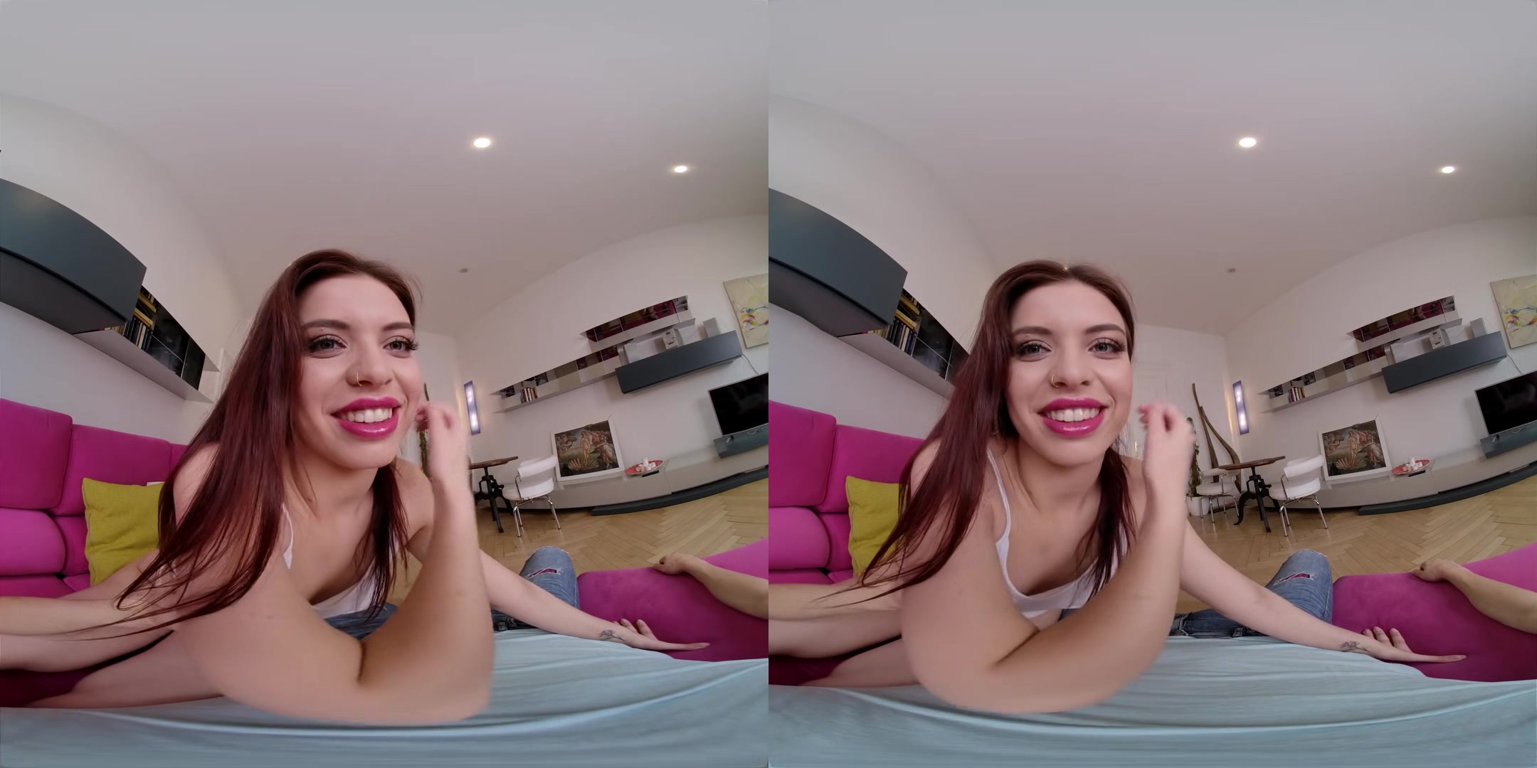 Sofa Afternoons - Shaved Amateur Riding Dick - SexLikeReal