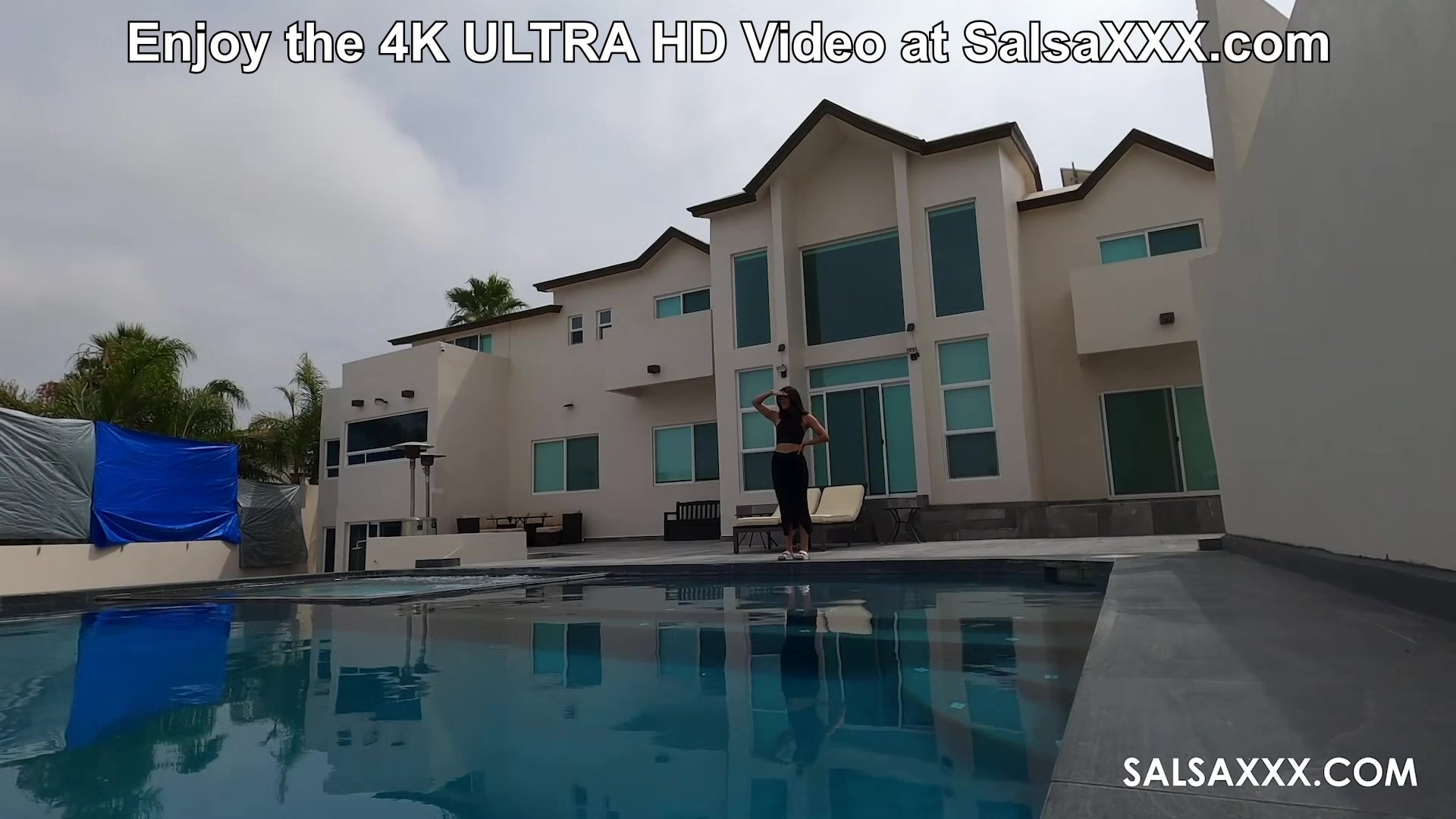 Full Bush Latina Krista Reyes Fucked Hard by the Pool