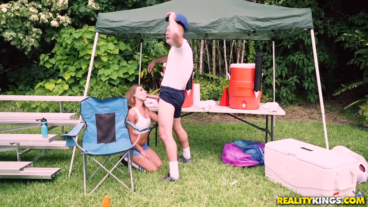 Sean Lawless And Adriana Chechik - Very Horny Nymph Touches Big Donger Under The Shorts