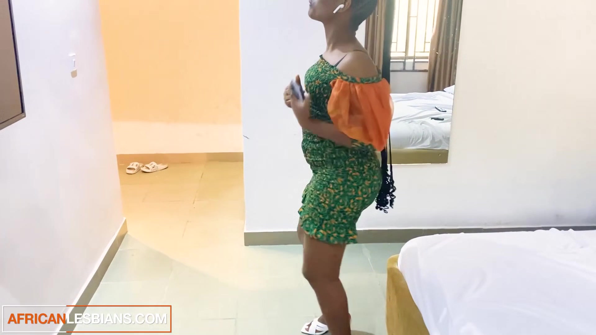African Lesbians - Ebony StepTwins Feel The Other's Pussy As Their Own