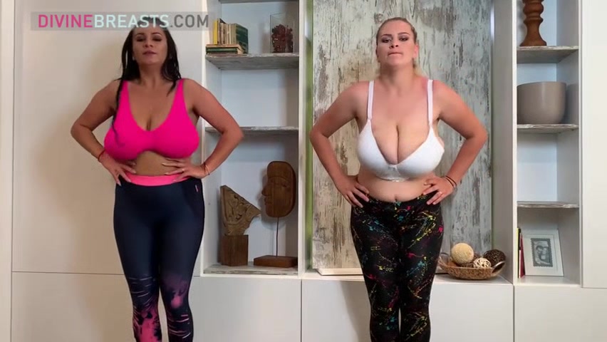Helen and Erin Busty Aerobics Babes