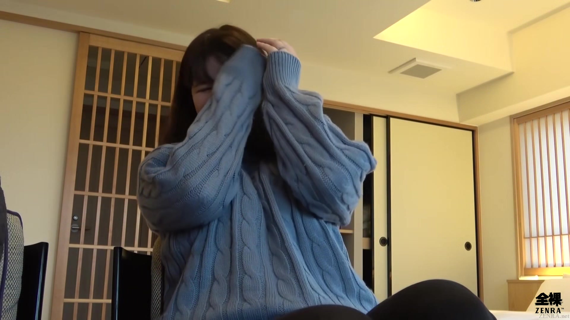 Perfectly voluptuous Japanese hotwife caught having sex by husband
