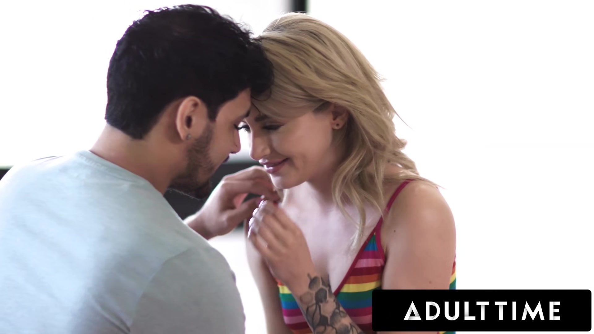 ADULT TIME - Tatted teen 18+ Lola Fae TRIES TO BE QUIET While SQUIRTING On Big Dick During Sneaky Sex