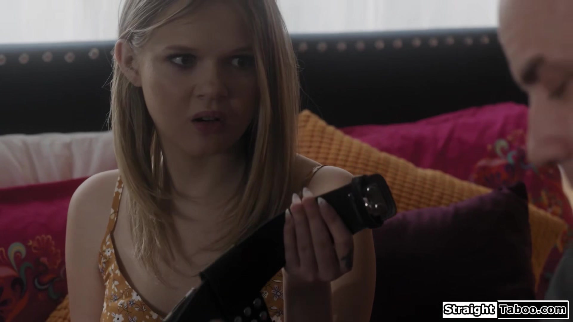 Stepdaughter gets chastity belt put on by concerned stepdad