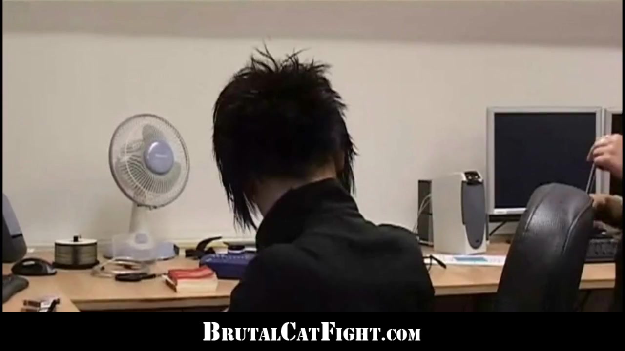 Catfight and fuck during office work