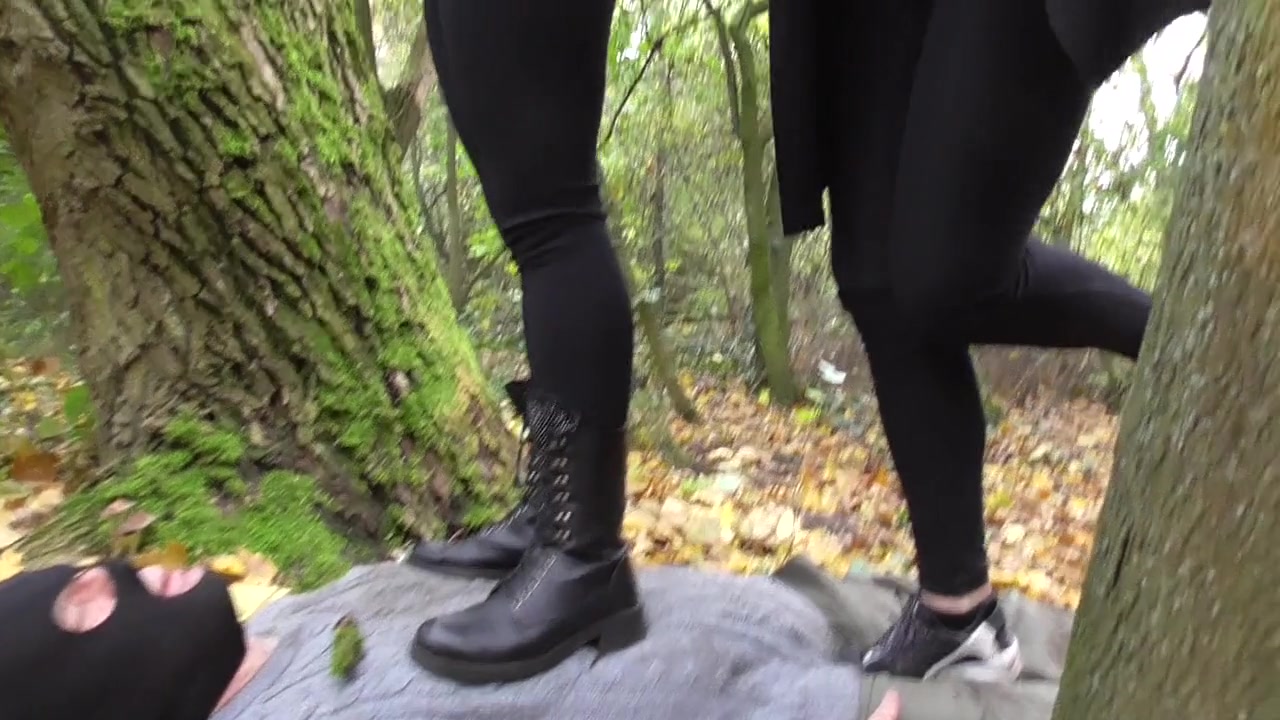 Trampling session in the wood, for the poor man by Femdom Austria