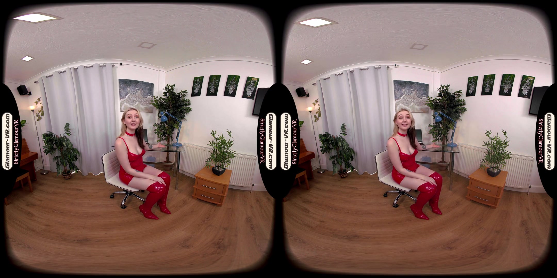 Em Yang - Boss In Red Pvc Provides Incentive With Extra Special Treat Reward - 8k Vr