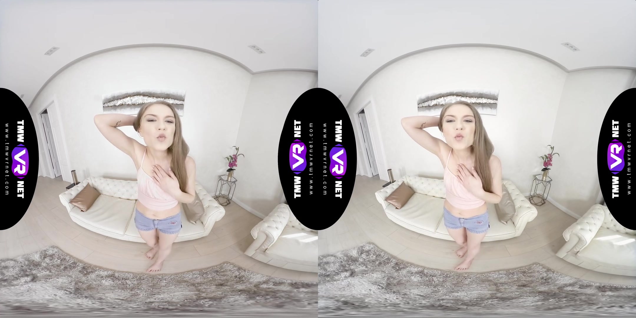 Playful Babe Undresses To Cool Down - Teen Goddess Bonnie Dolce Solo Masturbation VR