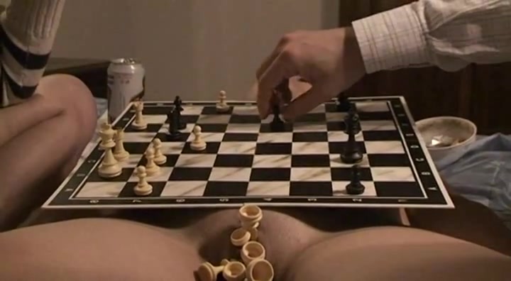 chess match on naked body