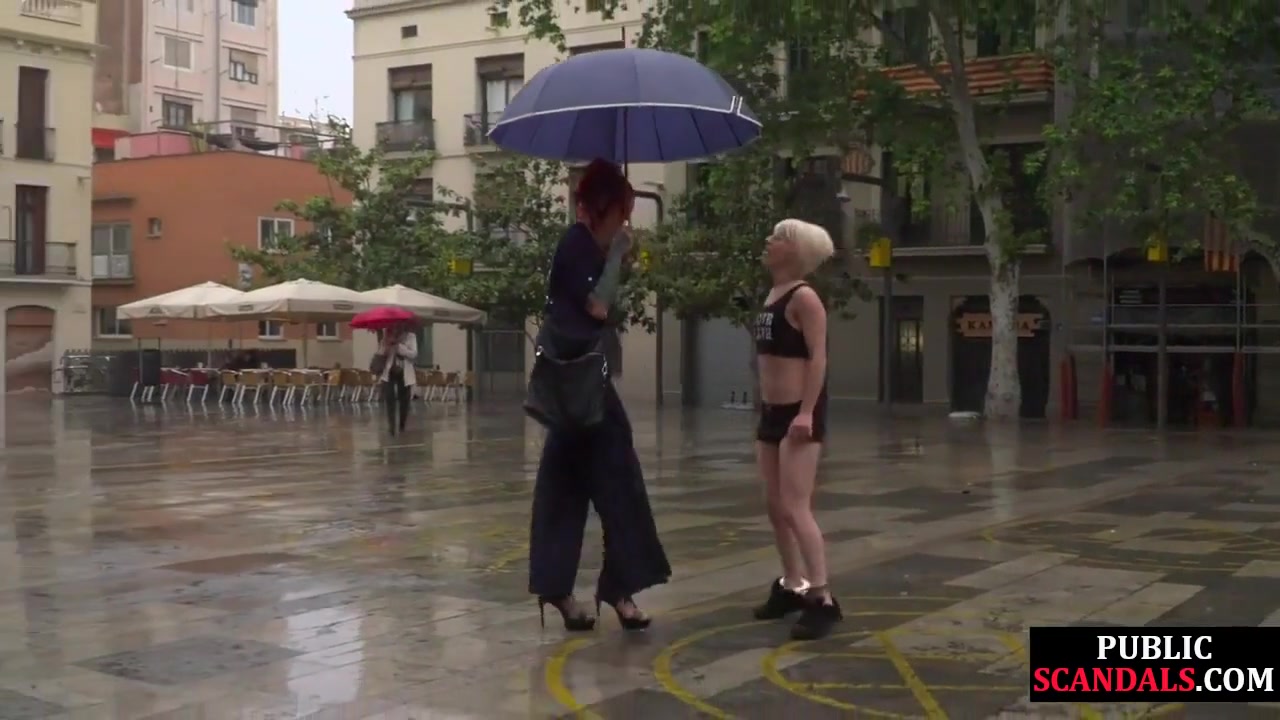 Female Servant Whipped Outdoor By Redhead Femdom Lady