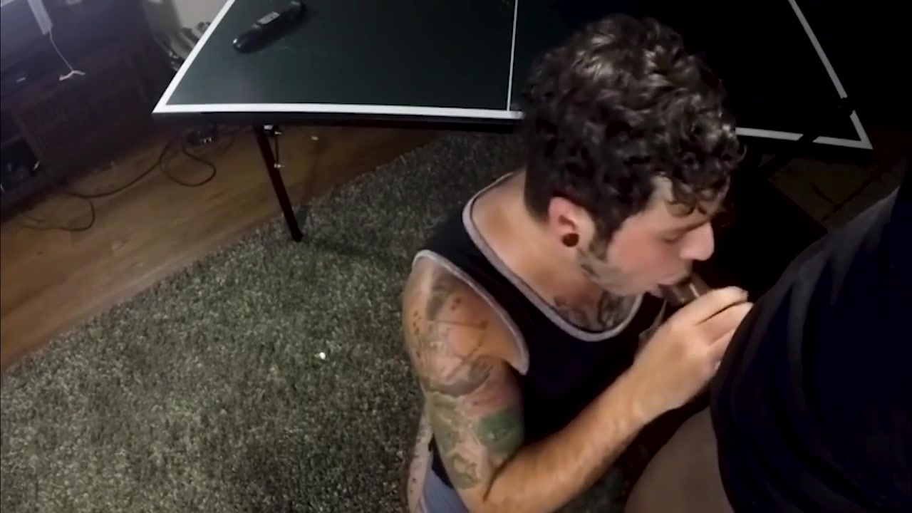 Slow Deep Interracial Blowjob