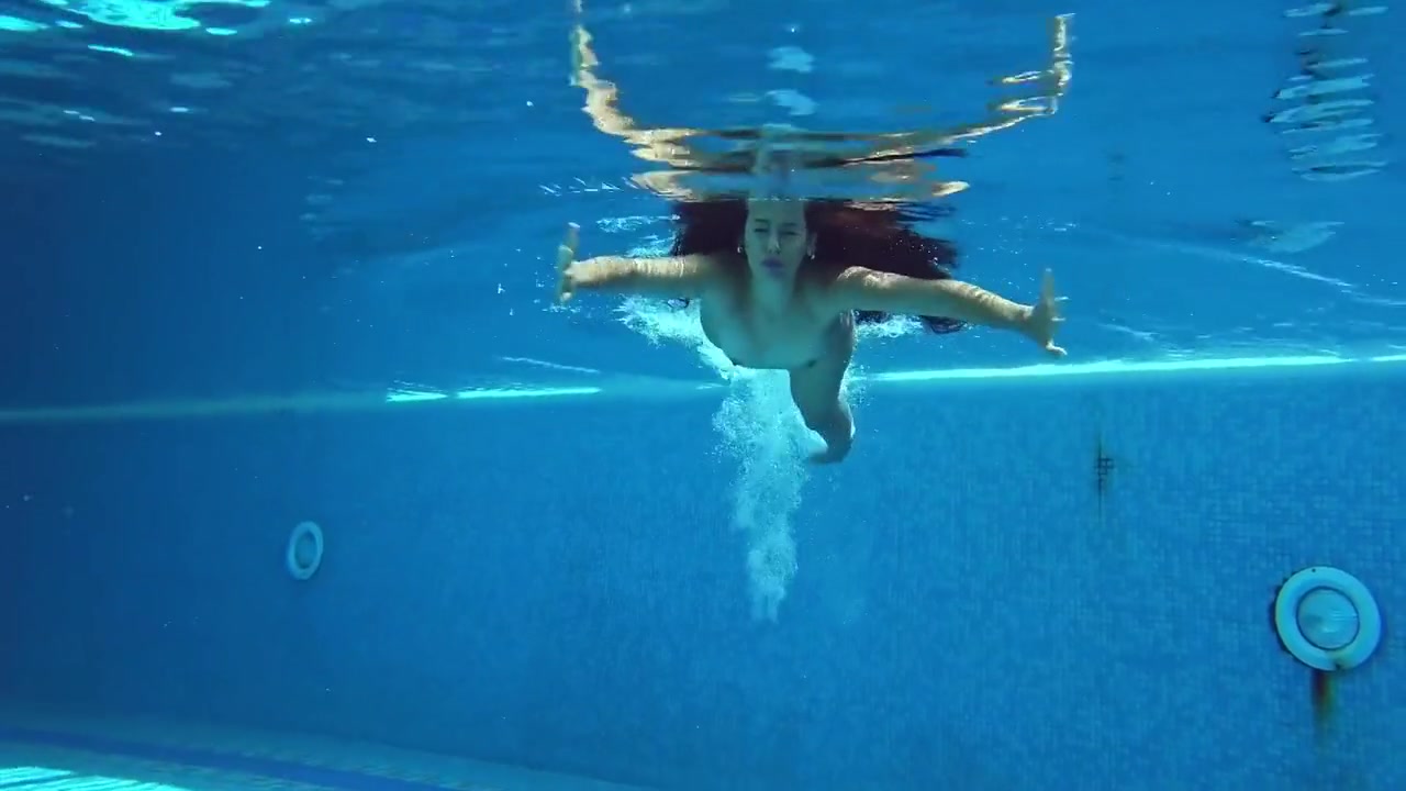 Swimming Pool Nudist Action By Sexy Latina Babe Andreina