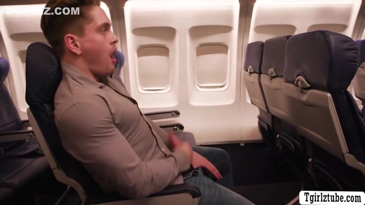 Flightattendant And Customer 3some Sex In Airplane