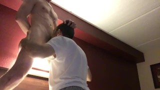 Face fucked and loving it, straight guy takes every inch