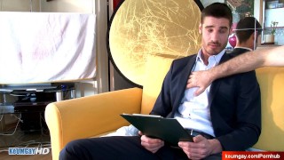 Stefan innocent straight banker serviced his big cock by a guy!