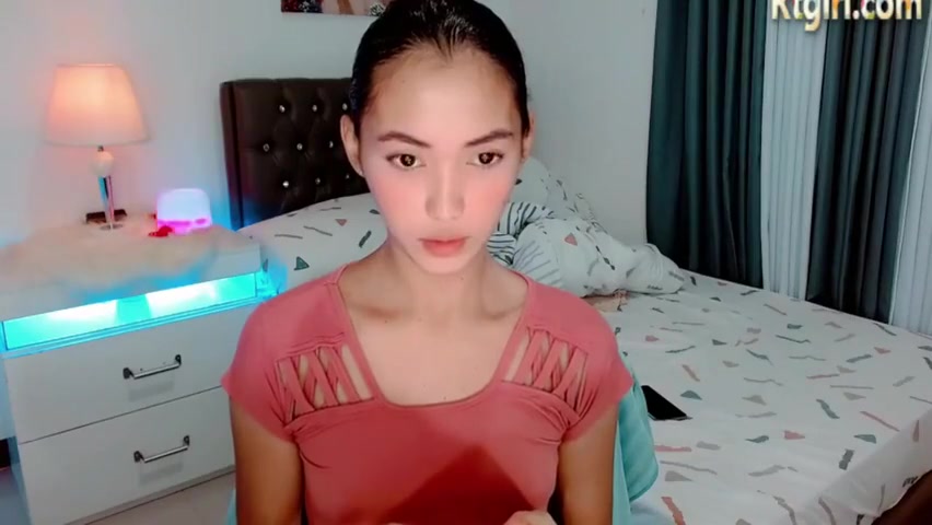 Petite teen 18+ Asian Trans Cutie Strokes Her Dick On Webcam