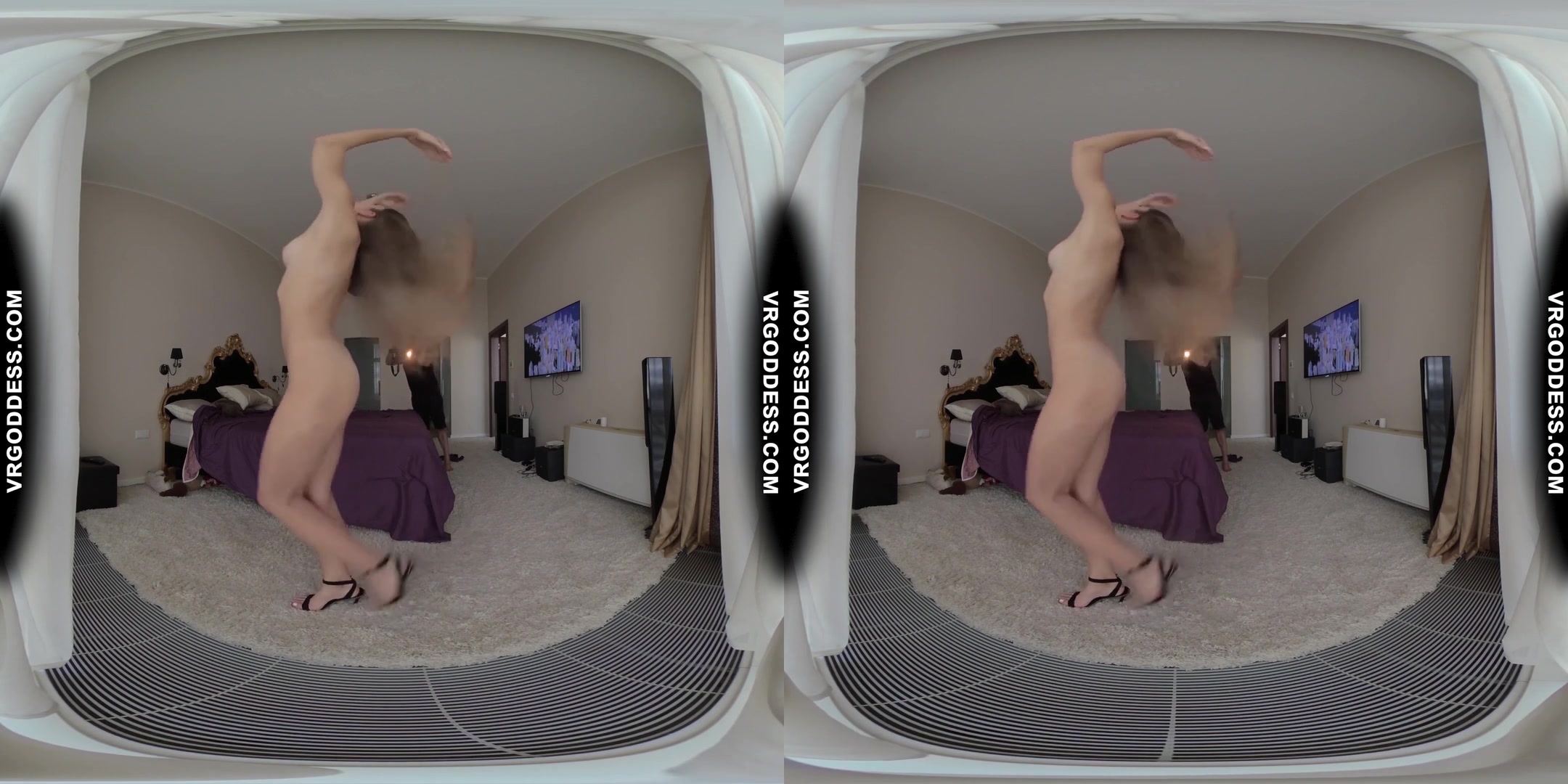 Top Model Evelina Behind The Scenes Shadow Dancing Nude In Front Of Window Sensual Vibes