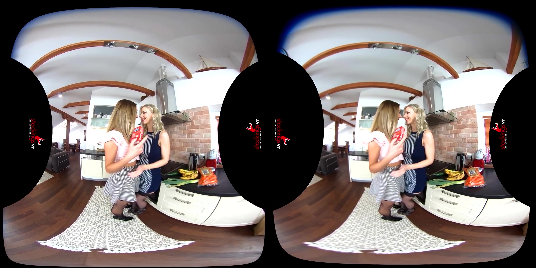 Natalie Cherie & Victoria Puppy in Gag Me With That Cucumber - StockingsVR