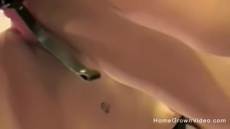 Blonde lesbian amateur dominates her sex slave