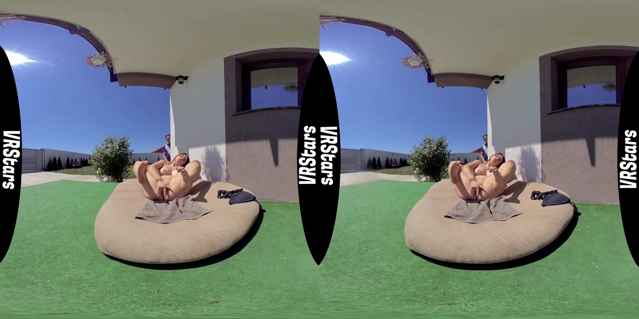 Busty Teen Sunbathes With A Voyeur Spying - Big Tits Babe Solo Masturbation 3D Porn