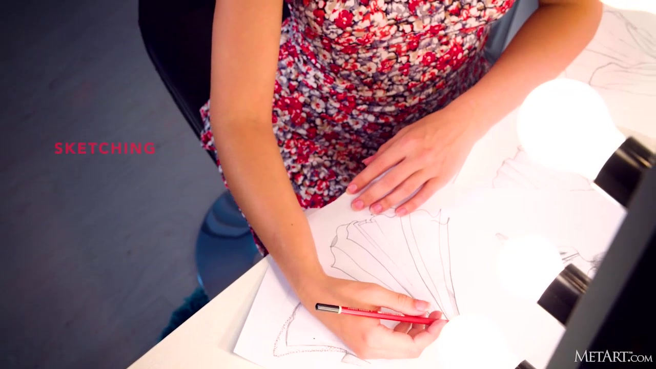 Hilary C in Sketching - PlayboyPlus