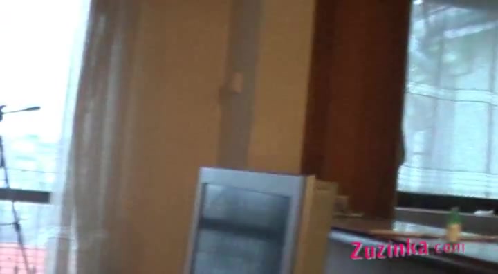 Amateur teen 18+ Zuzinka gives blow job during casting