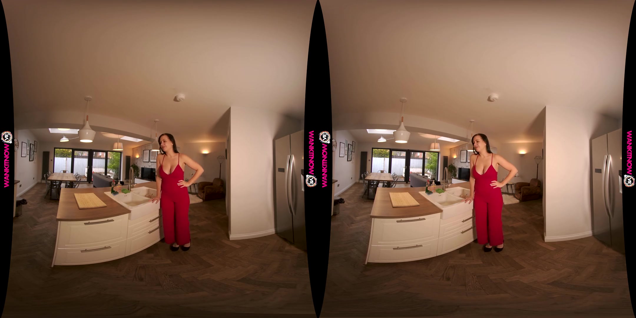 Red Dress - Big Tit Babe Solo - WankitnowVR - SexLikeReal