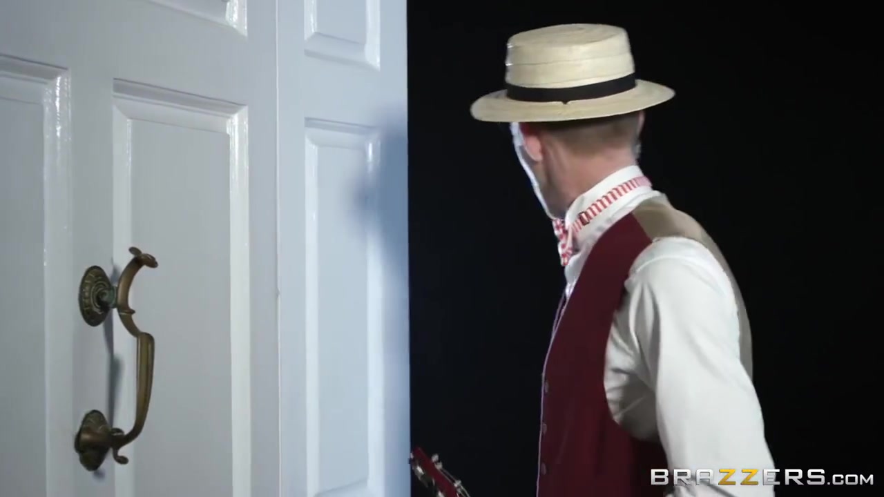 Danny D And Princess Paris - Succulent Redhead Babe In Tight Red Dress Sucks Very Fat Dick
