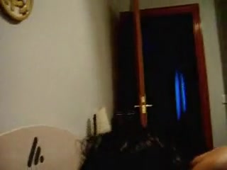Brunette gropes her tits and moans from pleasure