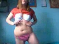 Teenie showing off her goods