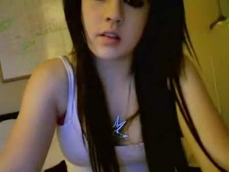 Pretty young lady feels alone and filmed for us her tits