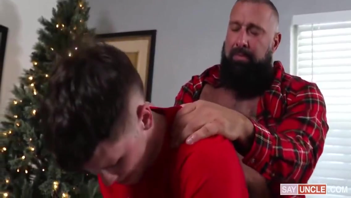 Alex Tikas And Muscle Step daddy - Hairy Bearded Step daddy Bear Destroys A Cute Young Ass 19 Min