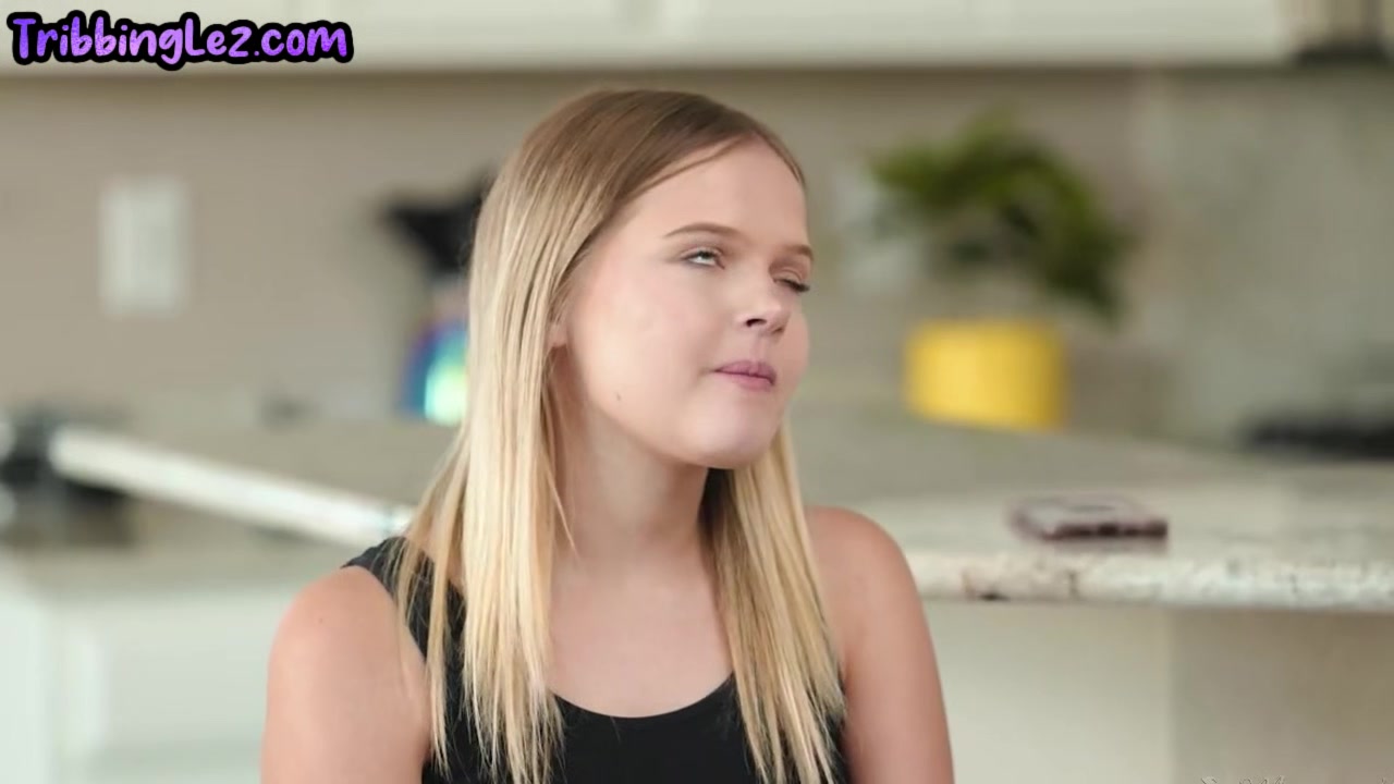 Lesbian sluts eating her cute GF pussy in the kitchen