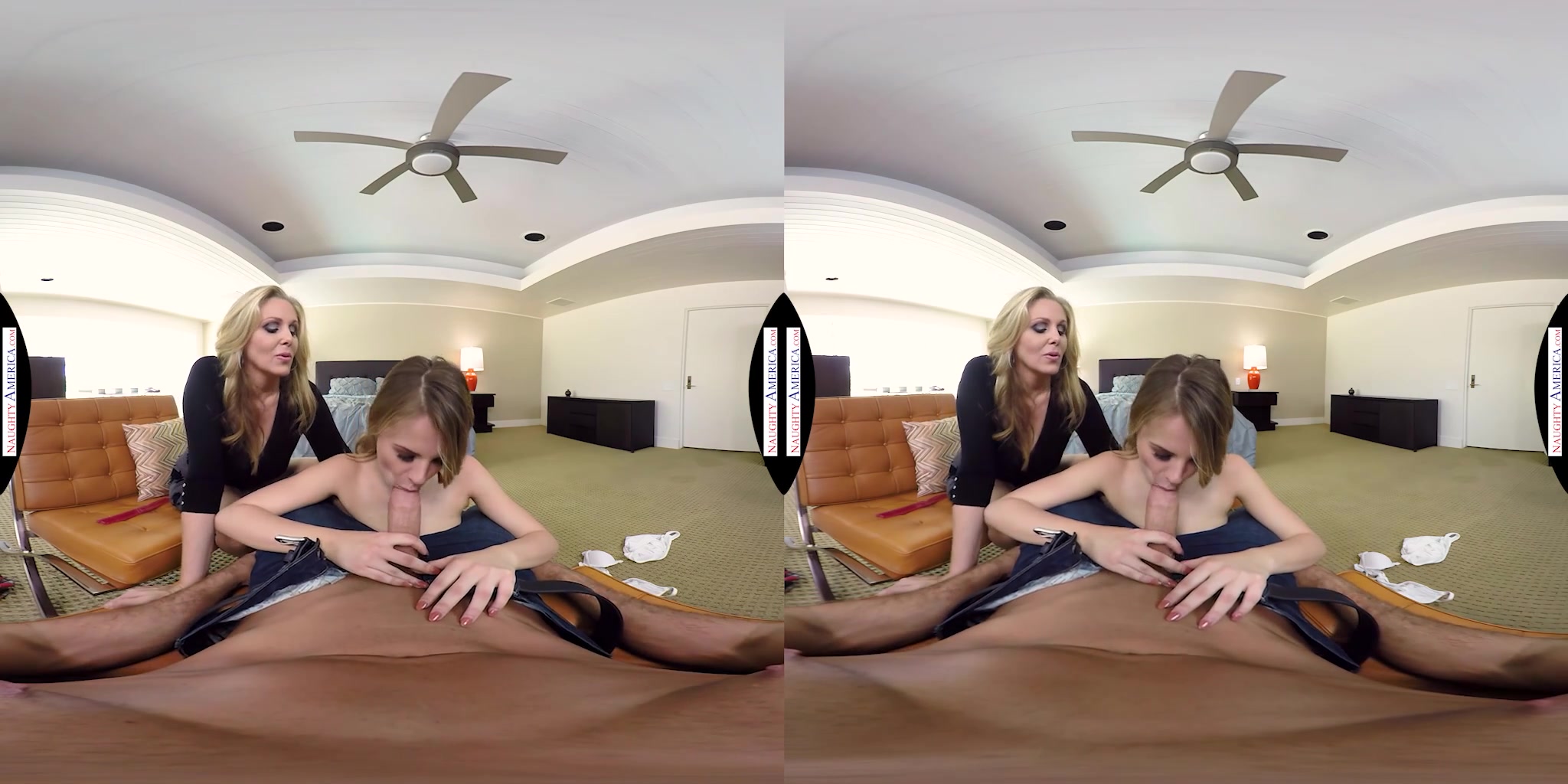 Julia Ann teaches student 18+ Jillian Janson how to suck and fuck a big cock